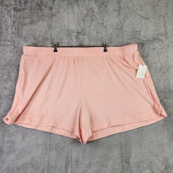 Womens A New Day Pink Pull on Shorts French Terry Mid Rise 5" Inseam Size 4X - Picture 4 of 8